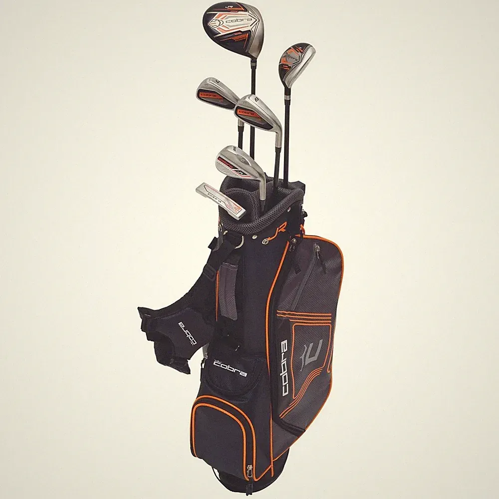 Junior COBRA Boy's Complete Package 7 Clubs 9-12 Yrs Old Black Orange Stand