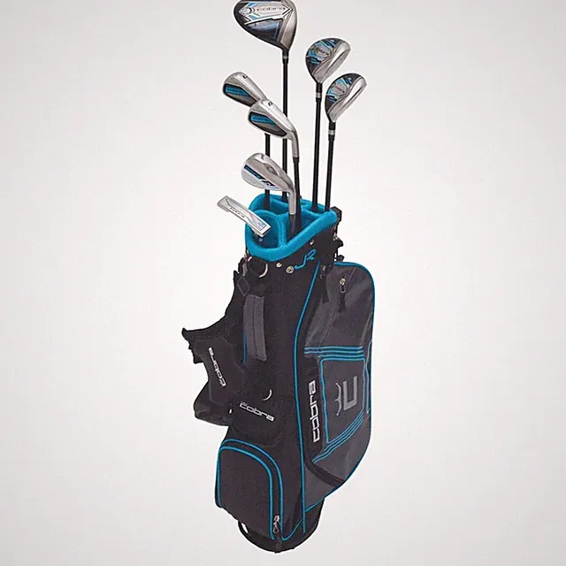 Junior COBRA Girl's Complete Package 7 Clubs 9-12 Yrs Old Black Blue Stand