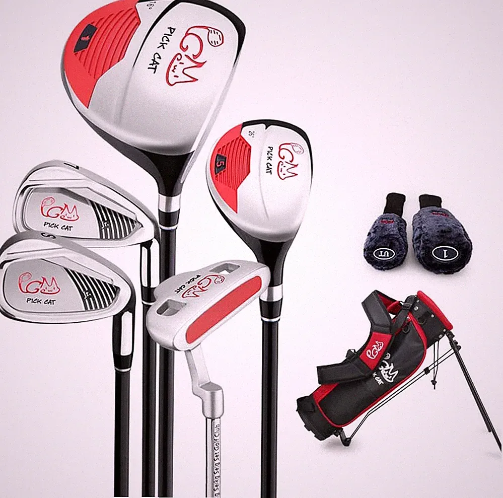 Junior Golf Club Complete Set for Children Kids, 5 Golf Clubs with Stand Bag and