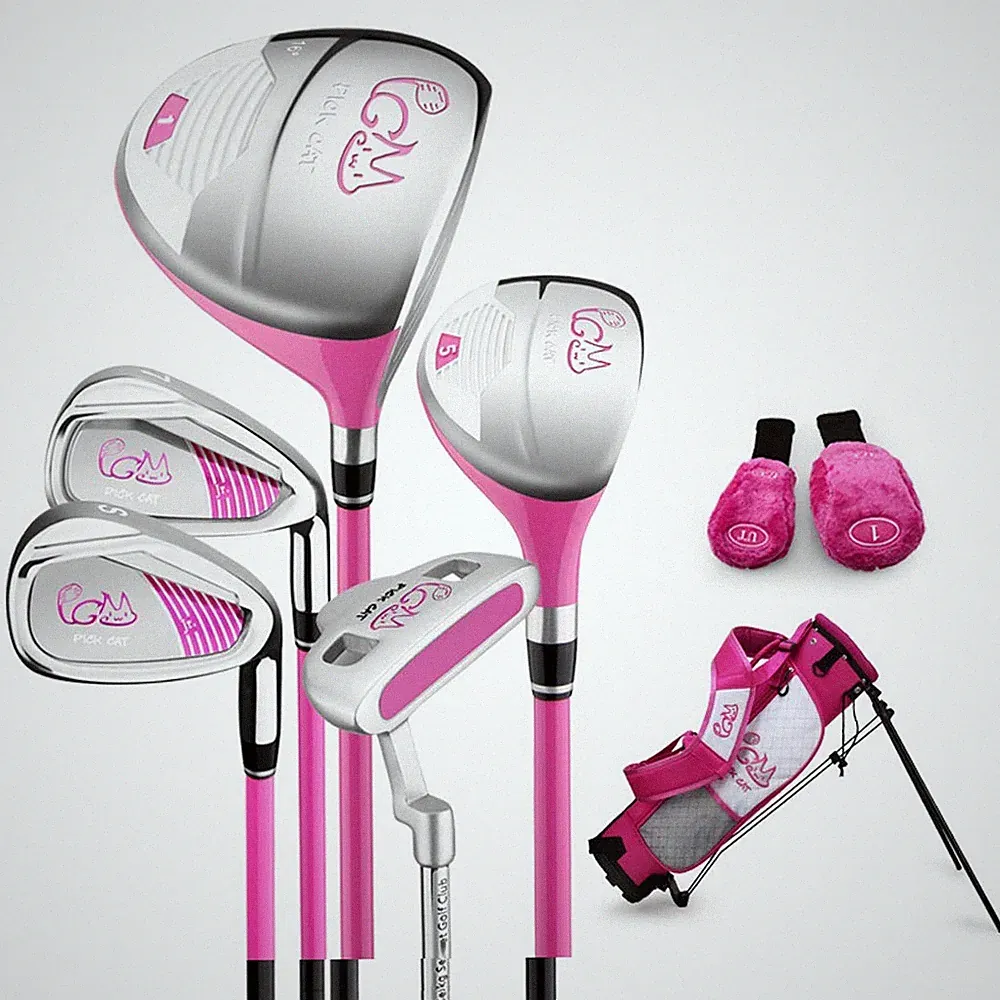 Junior Golf Club Complete Set for Children Kids, 6-8 Age Groups 5 Golf Clubs...