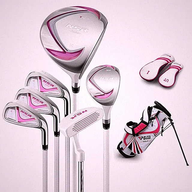 Junior Golf Club Complete Set Includes Driver, Hybrid, 7, 9, Wedge Irons, Put...