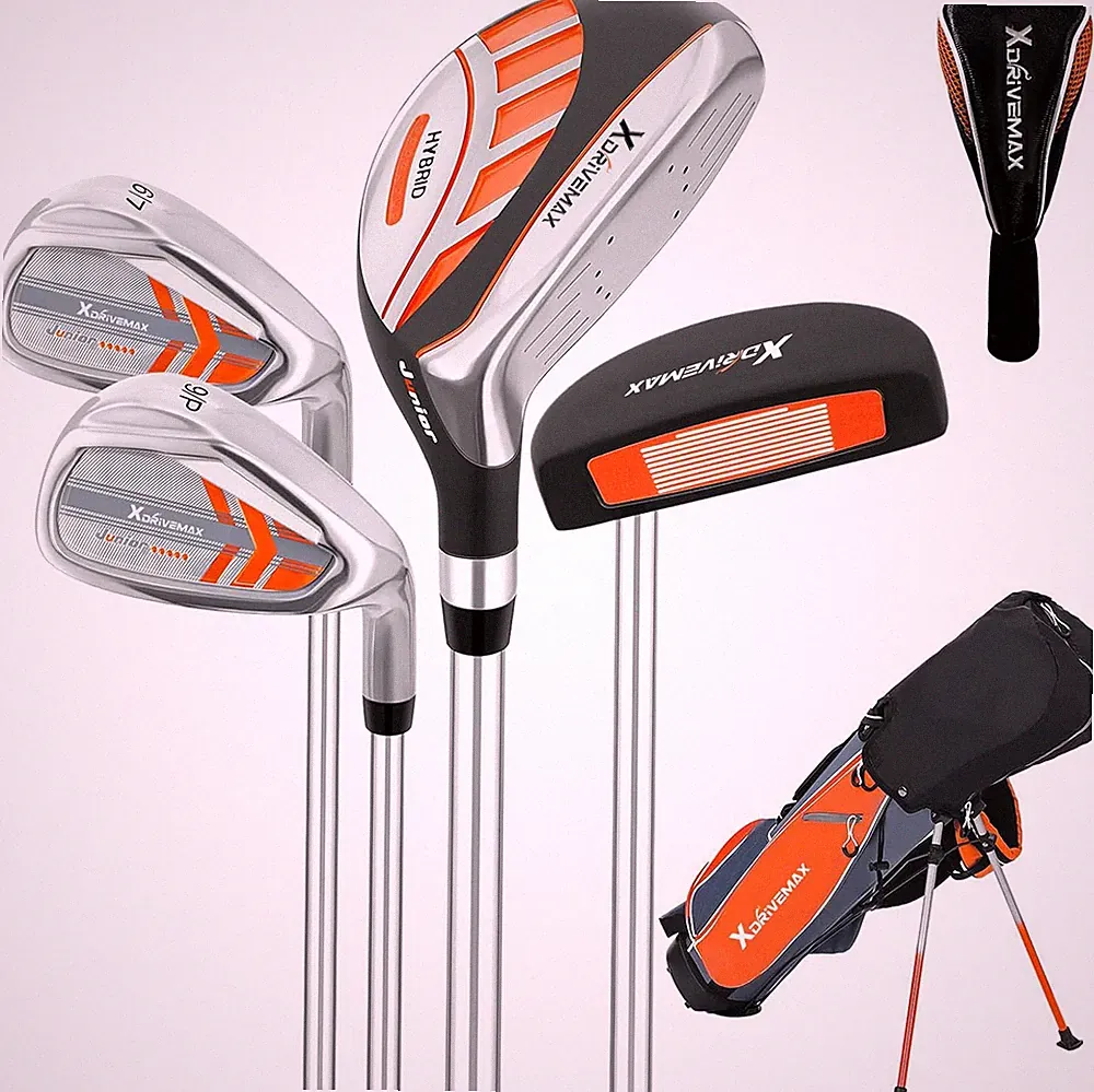 Junior Golf Club Set for Kids 4-12, 5-6 Piece Right Hand with Stand Bag