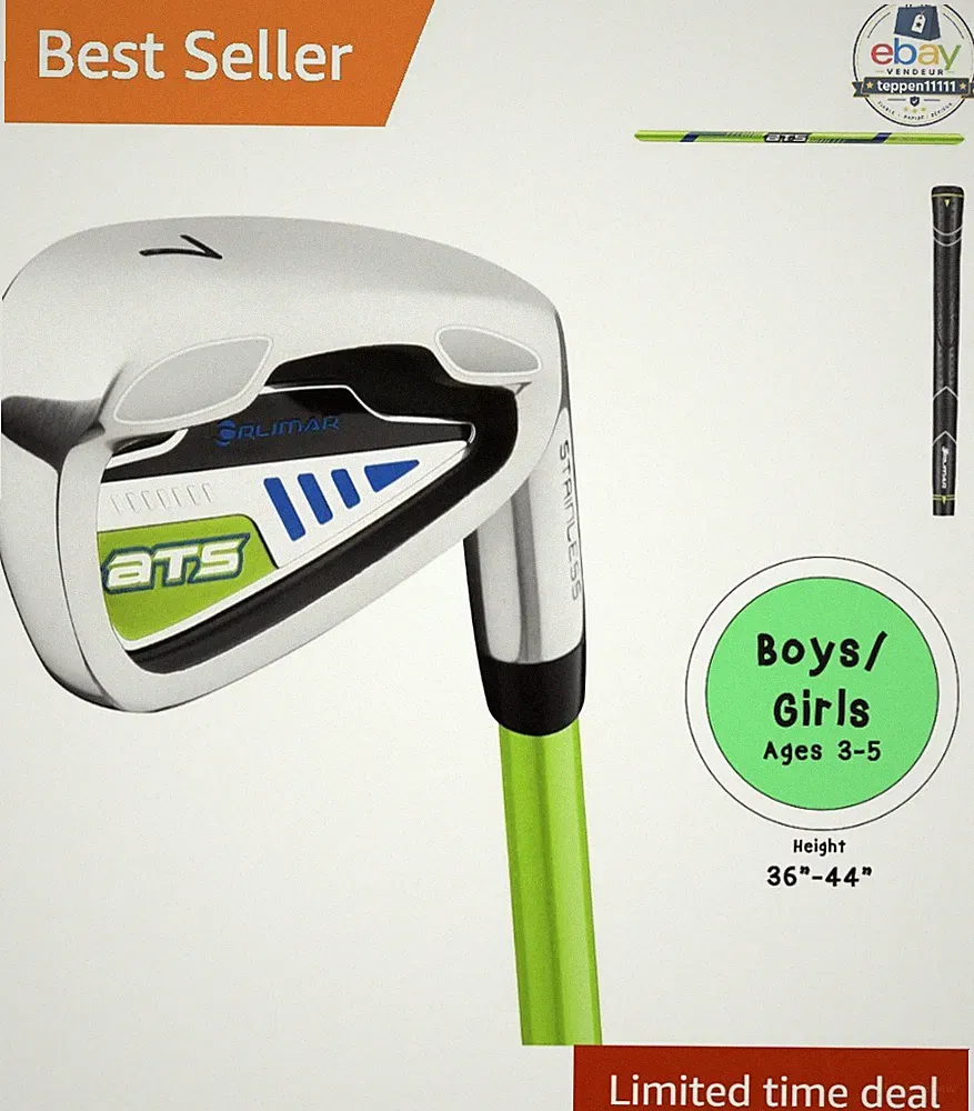 Junior Golf Clubs 36 Degrees Right Hand Lime/Blue Ages 3-5 Graphite Shaft