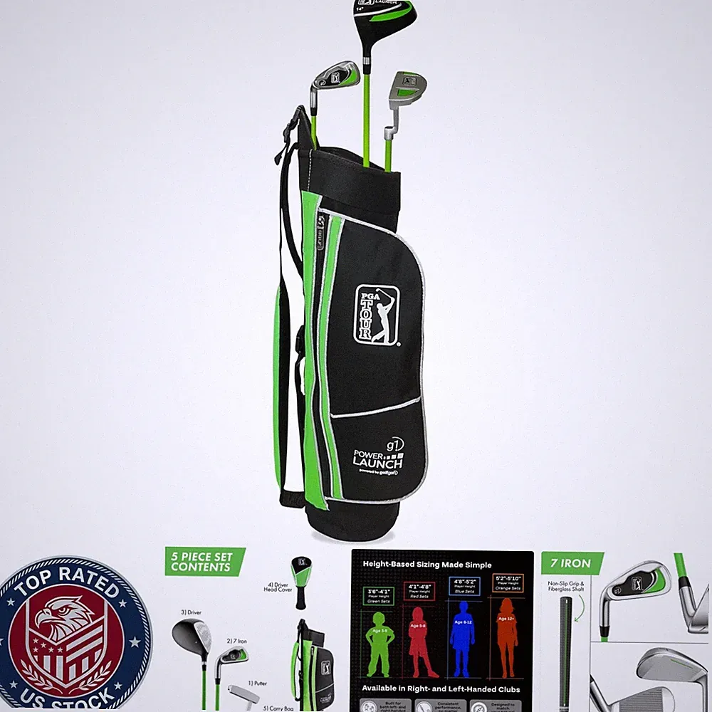 Junior Golf Clubs Set with Mallet Putter