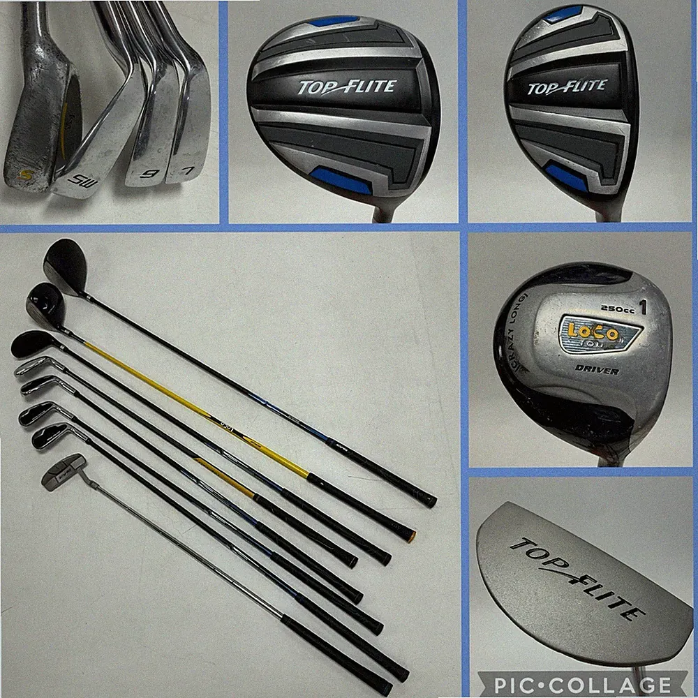 Junior Kids Top Flite Dunlop Golf Set Irons Hybrid Driver Putter