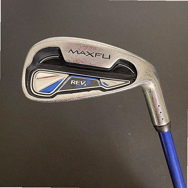 Junior Maxfli Rev3 7 Iron Single Golf Club Lightweight Right Handed Blue 34"