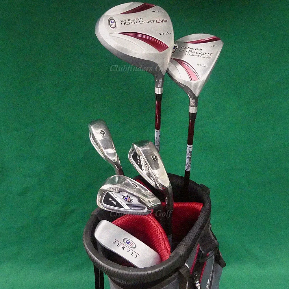 JUNIOR US Kids Ultralight WT-60u 6-Piece Complete Golf Club Set w/ Stand Bag