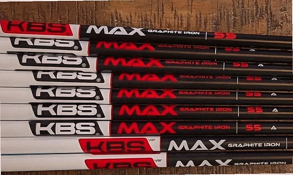 KBS MAX 55 Graphite Shafts (SET OF NINE) .370 Tip - For Iron or Hybrid!!