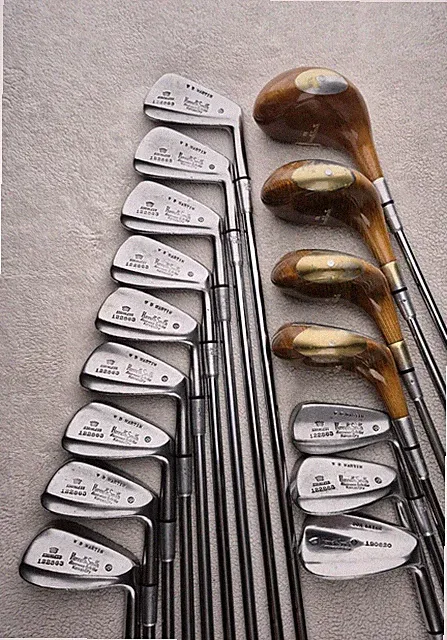 Kenneth Smith 16 Club Set RH 1-4 Woods 1-9, 19, 99, 11 Irons Rex Steel Shafts GC