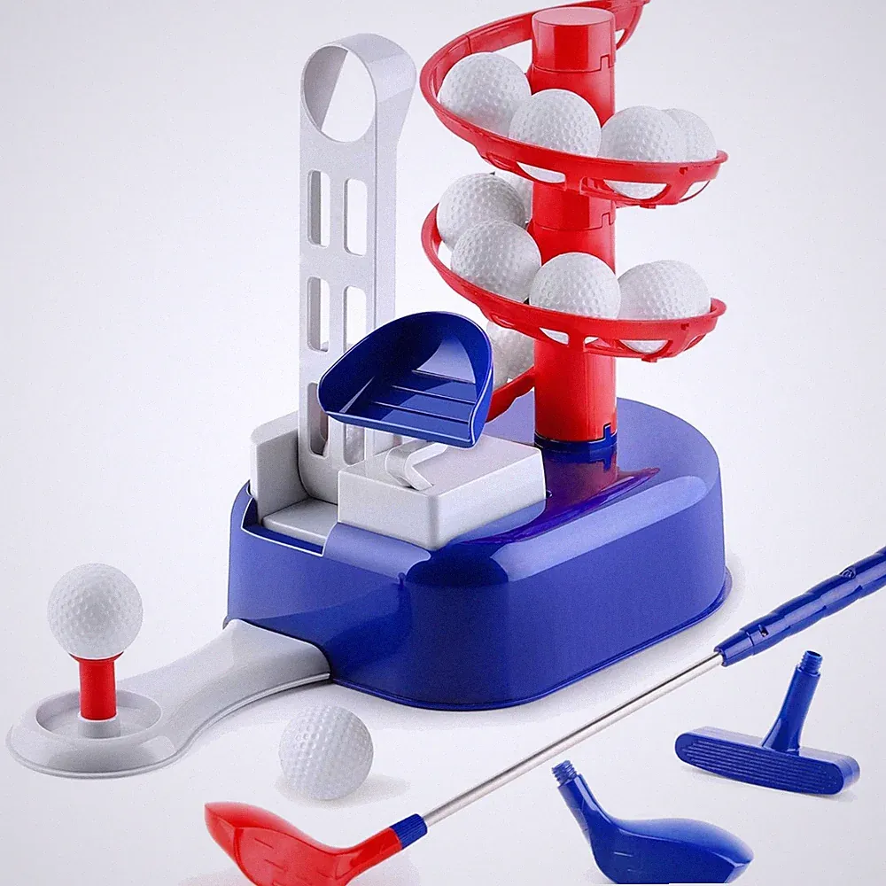 Kids Blue Golf Toy Set - Outdoor Sport Toy Age 3-5