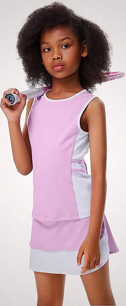 Kids Girls Tennis Golf Outfit Sleeveless Dress Tank Top Skorts Skirts 11/12 Year