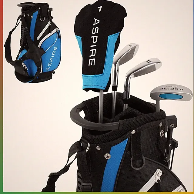 Kids Golf Club Set Junior Ages 3-4 Blue Complete Lightweight Bag