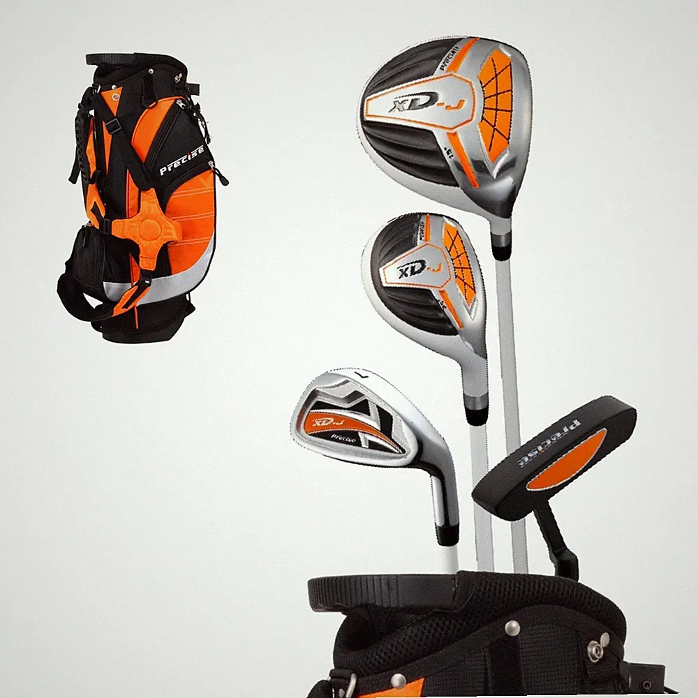 Kids Golf Club Set Left Handed Orange Ages 3-5 Lightweight Graphite XD-J Precise