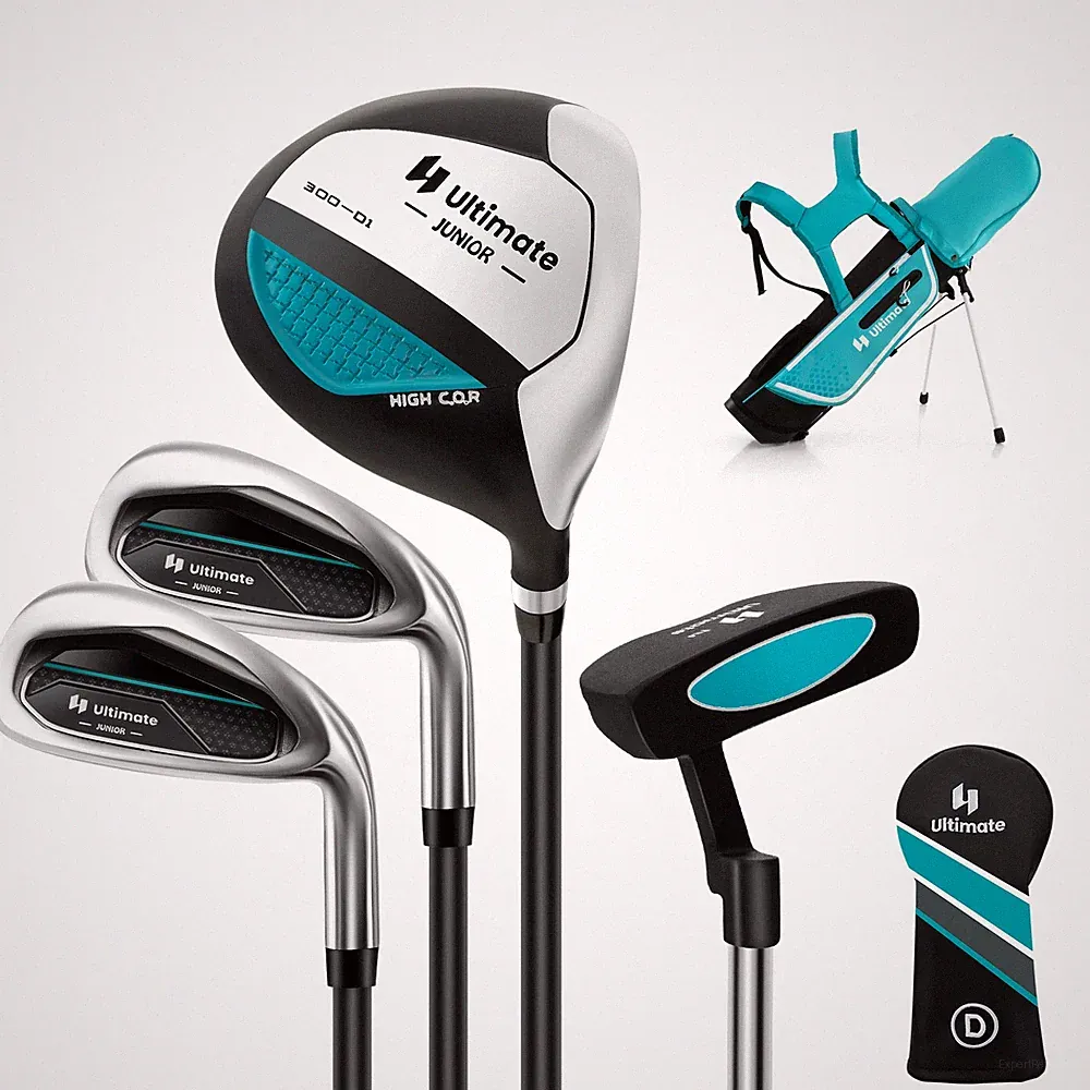 Kids Golf Club Set w/ 300CC #1 Driver, #7 #S Irons & Putter, Golf Stand Bag