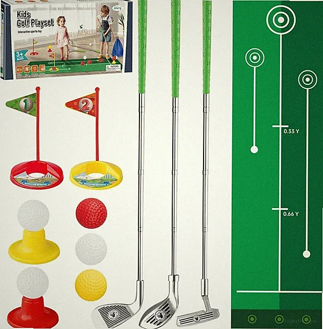 Kids Golf Clubs for 2 3 4 5 Years Old, Retractable Toddler Golf Set with Putting