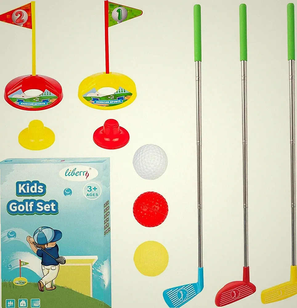 Kids Golf Clubs for 3 4 5 6 Years Old, Retractable Toddler Golf Set Storage Bag