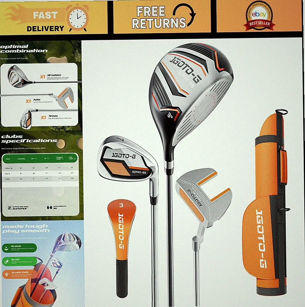 Kids Golf Clubs Set 5 Pieces