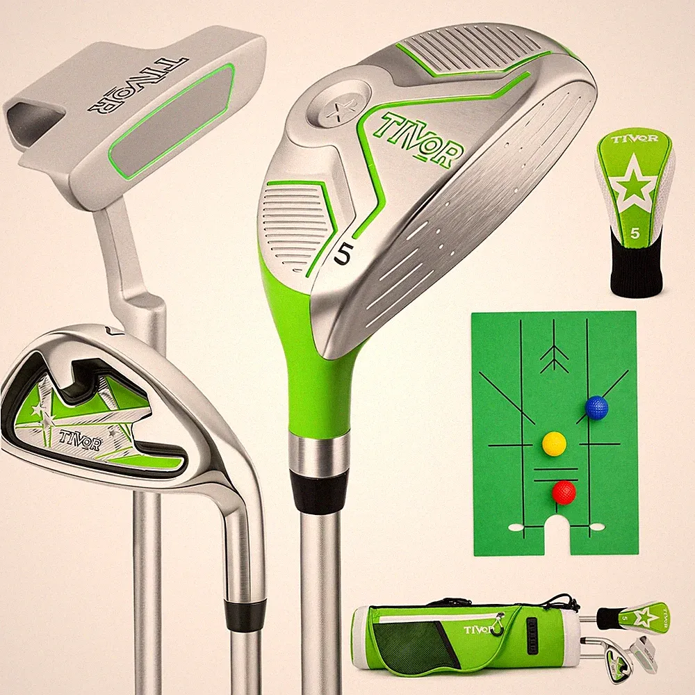 Kids Golf Clubs Set for Ages 3-5, Right Handed Junior Golf Clubs 6 Piece Set...