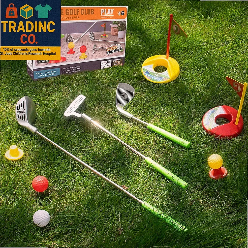 Kids Golf Clubs Set for Ages 3-8, Adjustable, Indoor & Outdoor, Golf Club Plasti