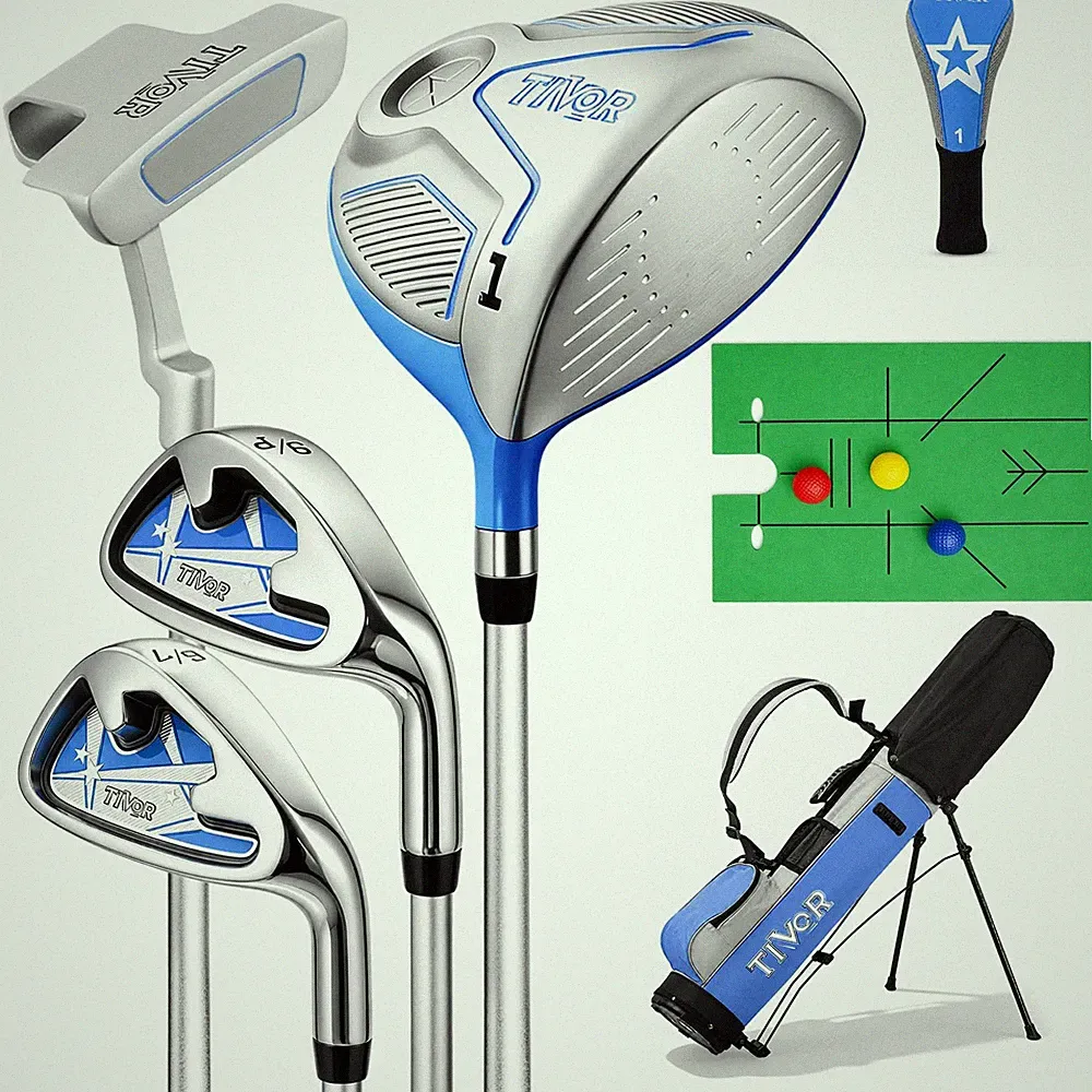 Kids Golf Clubs Set for Ages 6-8, Right Handed Junior Golf Clubs 7 Piece Set...