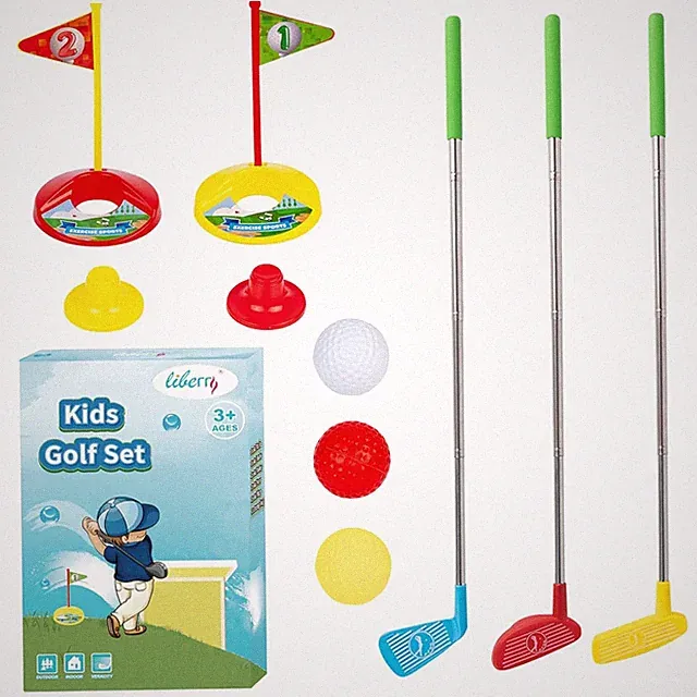 Kids Retractable Golf Clubs Set Indoor Toy Golf for Toddlers Ages 3 4 5