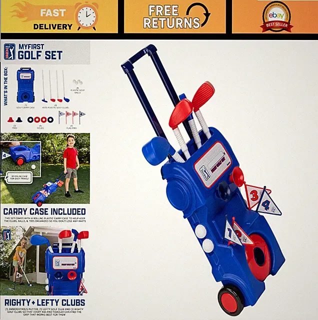Kids Toy Golf Club Set - PGA Tour MyFirst Junior Golf Equipment for Beginners