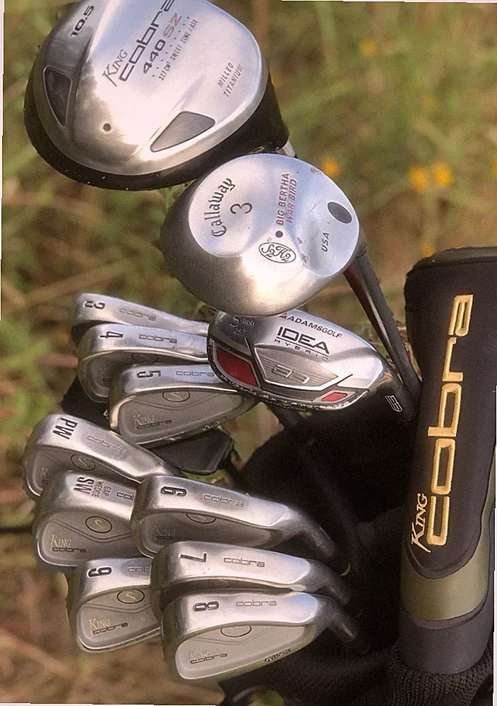 King Cobra full set 3-9,PW,SW, King Cobra 440 SZ driver, IZZO stand bag, RH firm