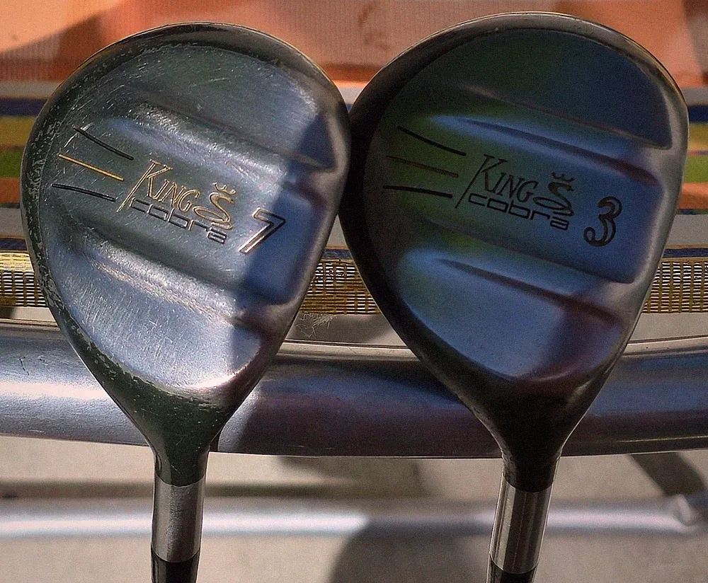 King Cobra Woods, 5 Wood, 7 Wood, Graphite Shaft Good Grips Golf Clubs