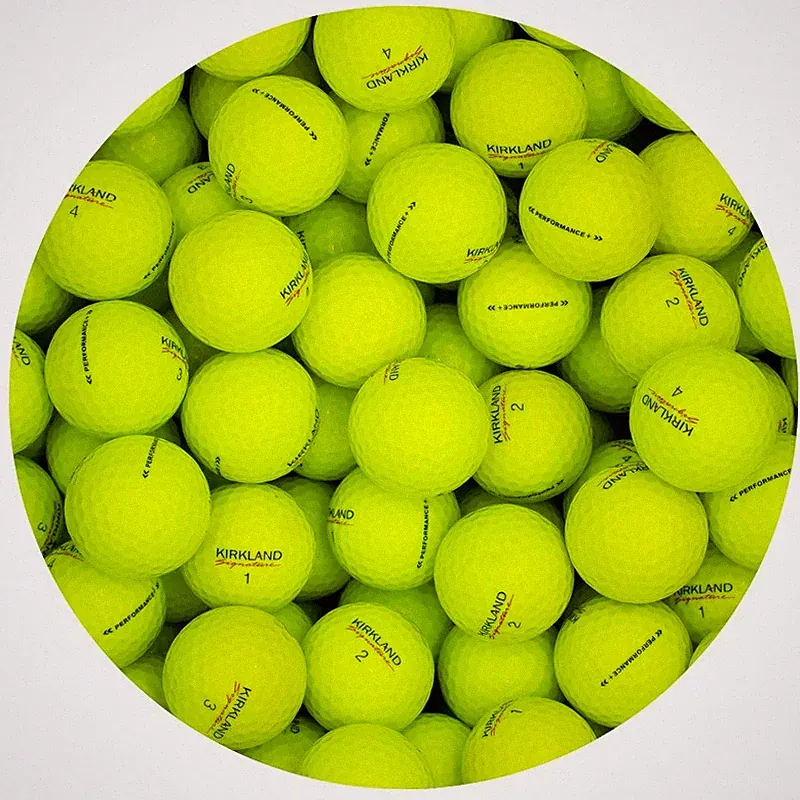 Kirkland Signature YELLOW Used Golf Balls in Mint Condition, AAAAA Quality