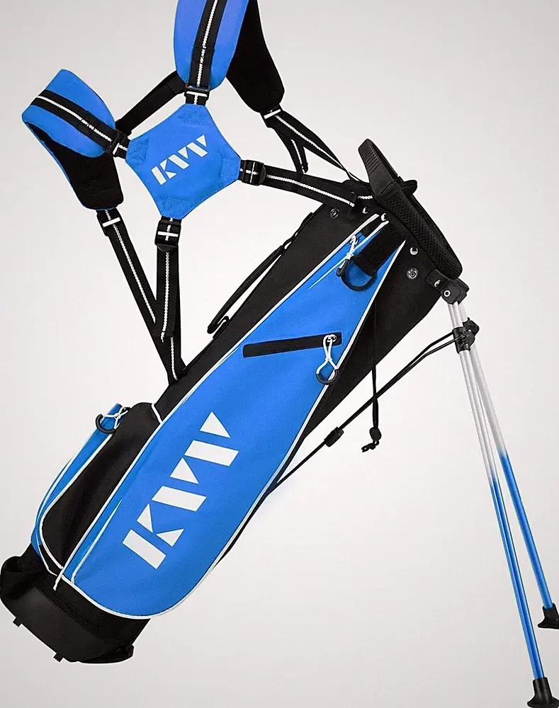 KVV Junior Golf Stand Bag, Blue Stand Bag for Children Kids Ages 11-13