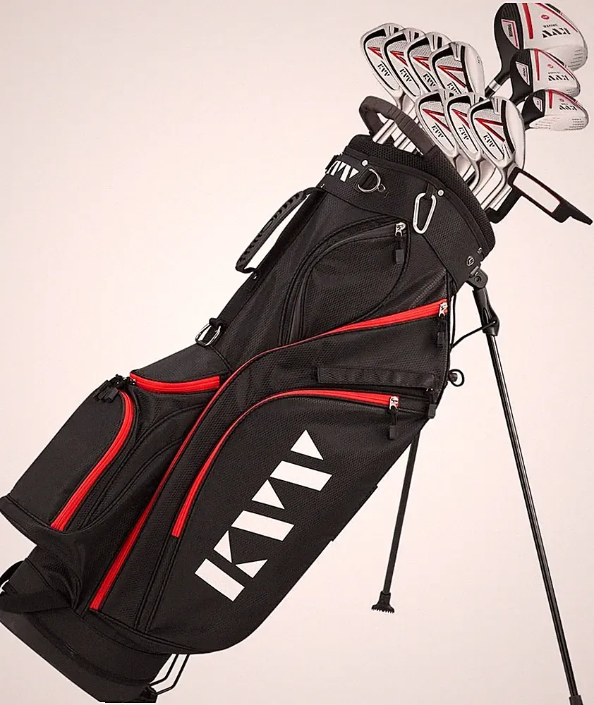 KVV Men's Golf Clubs Package Set, 11-Club Complete Set With Stand Bag