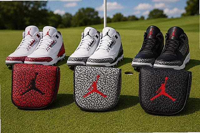 LAB VZN.1i Air Jordan Elephant Print Grey Putter Cover Handmade Center Shaft