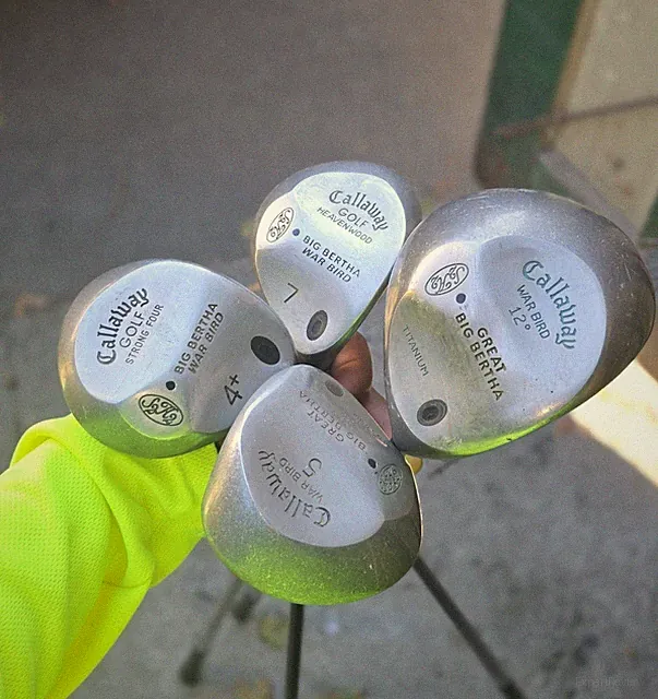 Ladies Callaway Big Bertha War Bird 4, 5, 7 Woods & Driver Graphite Shafts 42"