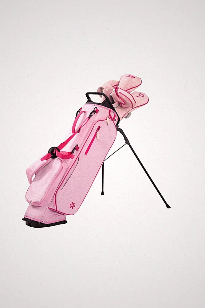 Ladies, girls, golf, stand, carry bag with 3 matching club covers