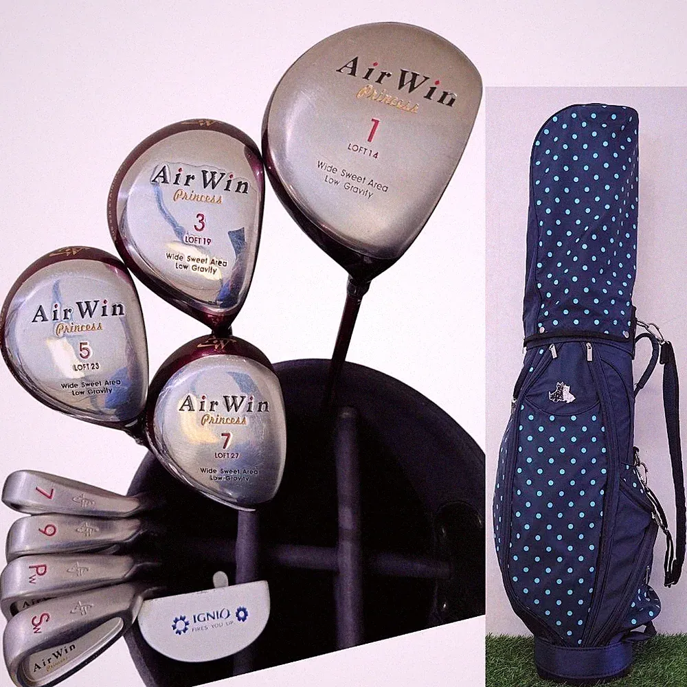 Ladies Golf Club Set 9pcs FLEX-L Right-Handed Beginner, Includes Driver, Wedges