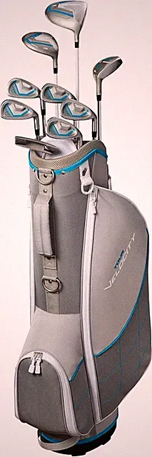 Ladies Tour Velocity Golf Set with Stand Bag - Right Hand, Grey/Blue