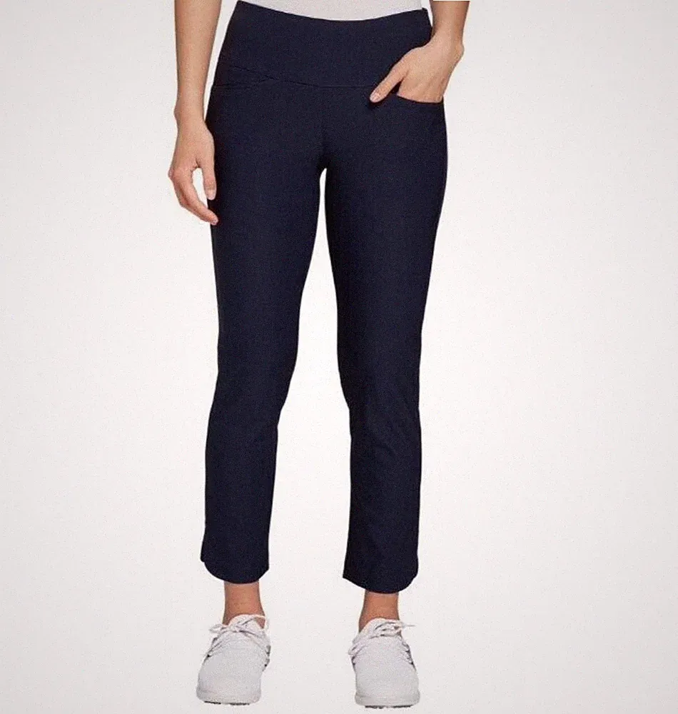 Lady Hagen Women's Tummy Control Pull-On Golf Pants Size X-Small Dark Navy NEW