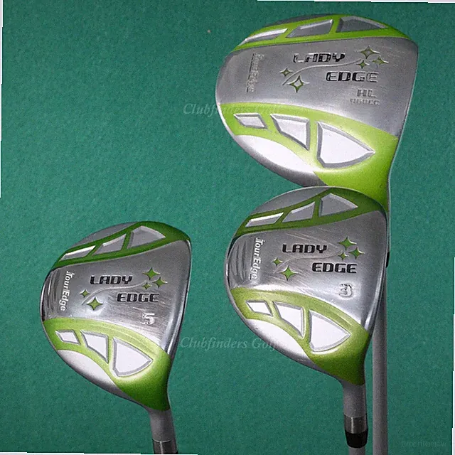 Lady Tour Edge Lady Edge 1, 3 & 5 Woods Factory Graphite Ladies w/ HC SET OF 3