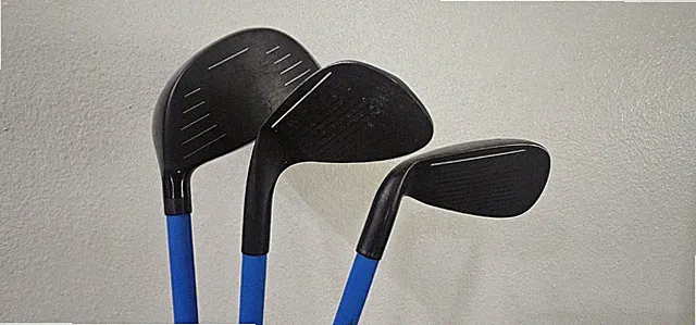 LAG SHOT TRIPLE THREAT Swing Trainer Golf Clubs Driver, 7 Iron, 54° Wedge