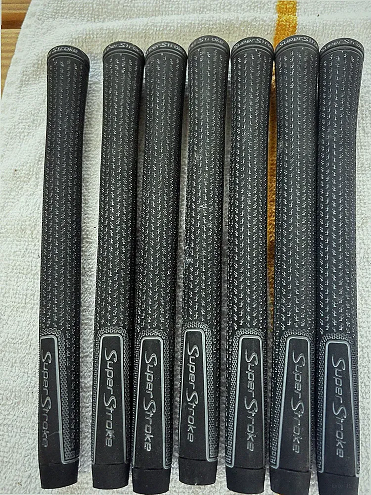Lamkin 100 Midsize Rubber Golf Club Grips Black/Gray Lot of 7