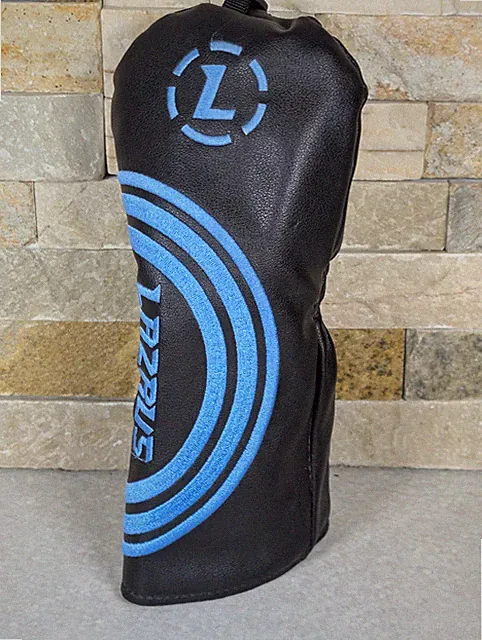 LAZRUS FAIRWAY WOOD OR HYBRID HEADCOVER BLACK - BLUE HAS REVOLVING # TAG