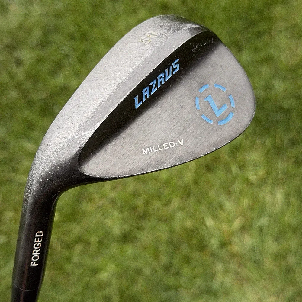 Lazrus Forged Milled V BLACK 60° Lob Wedge Steel Shaft Left Handed LH Golf Club