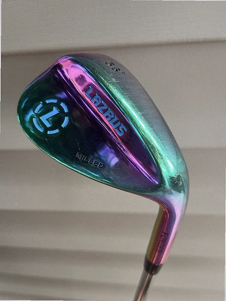 LAZRUS Milled Forged 56 Degree Wedge - Rainbow Colored - Steel Shaft - 35.5"