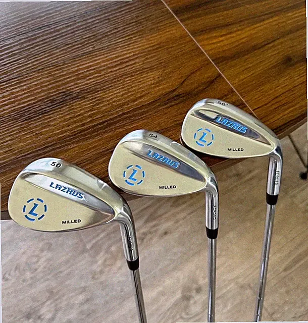 LAZRUS Milled Wedge Set 50/54/58 Steel Shafts Silver RH 3 Clubs