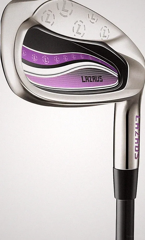 LAZRUS PREMIUM WOMENS #9 IRON GOLF CLUB, SILVER PINK, RIGHT HAND, #9 IRON, NEW