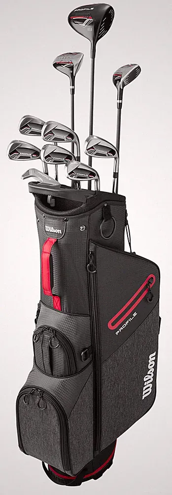 Left Hand Wilson Profile Red with Stand Bag Complete Set Club Set Graphite New