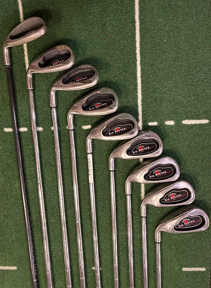 Left Handed Callaway Big Bertha 2004 Iron Set 4-10 W S 9 Clubs Total LH