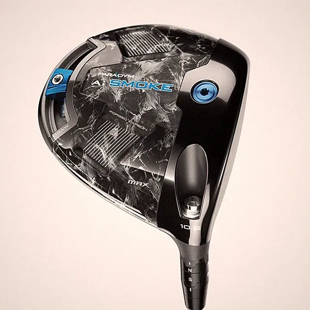 LEFT HANDED CALLAWAY GOLF PARADYM AI SMOKE MAX DRIVER 10.5° GRAPHITE LIGHT STAND