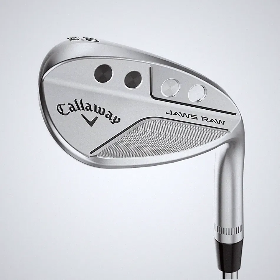 LEFT HANDED CALLAWAY JAWS RAW CHROME SAND WEDGE 56°-12° (BOUNCE) W GRIND STEEL W