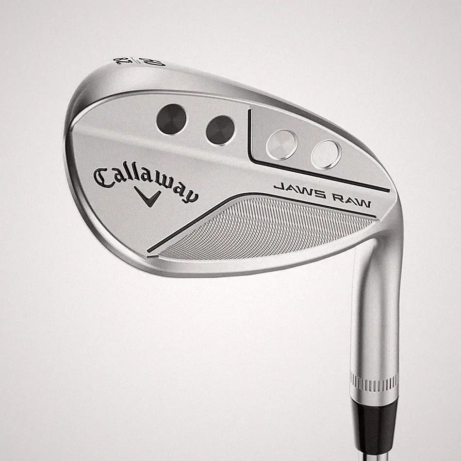 LEFT HANDED CALLAWAY JAWS RAW CHROME SAND WEDGE 56°-12° (BOUNCE) W GRIND STEEL W